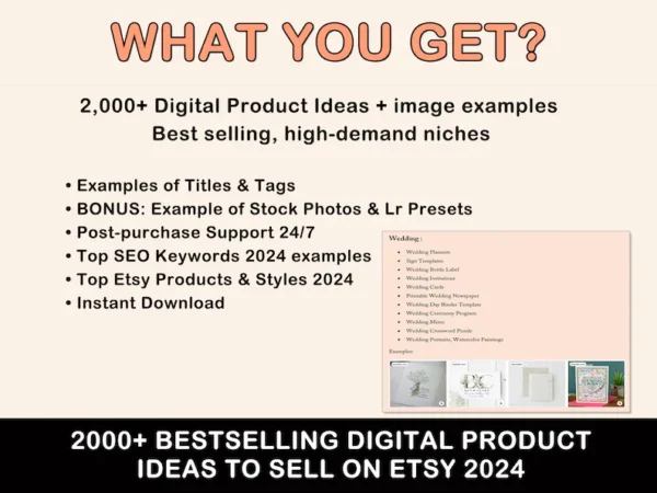 2000+ DIGITAL Products Ideas 2024, Digital Downloads, Passive Income, Create sell Today, Best Small Business Ideas - Image 2