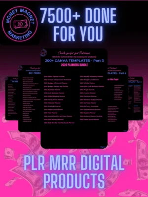 7500+ Pages of Done For You Digital Downloads | DFY | Passive Income | Printable | Templates | Journals | Trackers | Editable | PLR | MRR